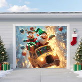TTCHANG front mural on garage showing festive taxi and vibrant curb appeal