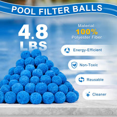 TTQ filter balls inside sand filter tank demonstrating easier media swap