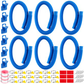 Tuanse front packaging kit showing six blue hoses and included clamps for fast replacement