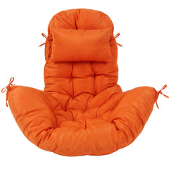 Tudomro front view of orange egg chair cushion showing full shape and coverage