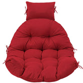 Tudomro front view of red egg chair cushion showing full shape and fit