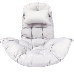 Tudomro front view cushion fitted on egg chair adds plush comfort