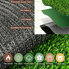 turfloid runner on dining table creating instant green centerpiece benefit