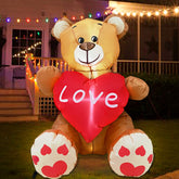 TURNMEON front view bear holding Love heart, bright yard curb appeal