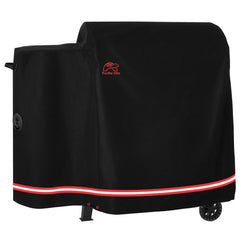 Turtle Life front view on Pit Boss Rancher 700 showing full coverage and weather protection