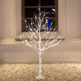 TYBEEU birch tree front view showing warm white glow and compact design