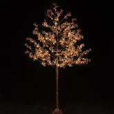 TYBEEU front view of full 5ft tree showing warm LED glow and minimalist silhouette