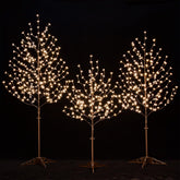 TYBEEU front packaging showing three assembled trees and included parts for quick setup