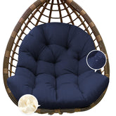 Tycdiose front view of replacement egg chair cushion showing full U-shape and comfort