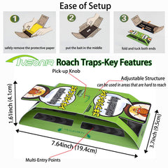 Tysonir trap placed behind refrigerator reducing hidden roach pathways