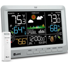 U UNNI front display showing temperature and humidity for fast reading