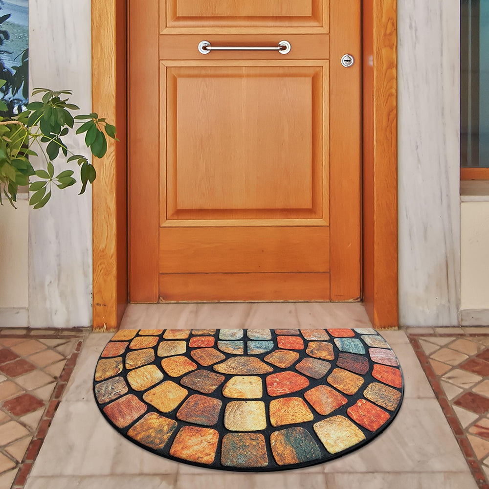 ubdyo front view half circle mat showing full coverage and clean entry