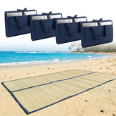 UCandy front view of full straw mat showing size and trim for comfortable lounging