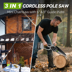 UCCOSSO detached handheld mini chainsaw for low-branch control benefit