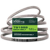 UDC Mower Belts 791988 front packaging showing product and fitment details benefits reliable replacement