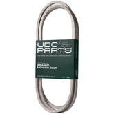 UDC Mower Belts front packaging showing replacement belt and key benefits