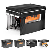 UEAKPIC front view of black generator cover showing overall protection and neat fit