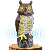 Ugold front view on fence showing lifelike appearance and deterrent benefit