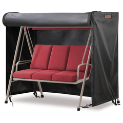 uHousDeco front view protecting a three-seat swing, keeps furniture dry
