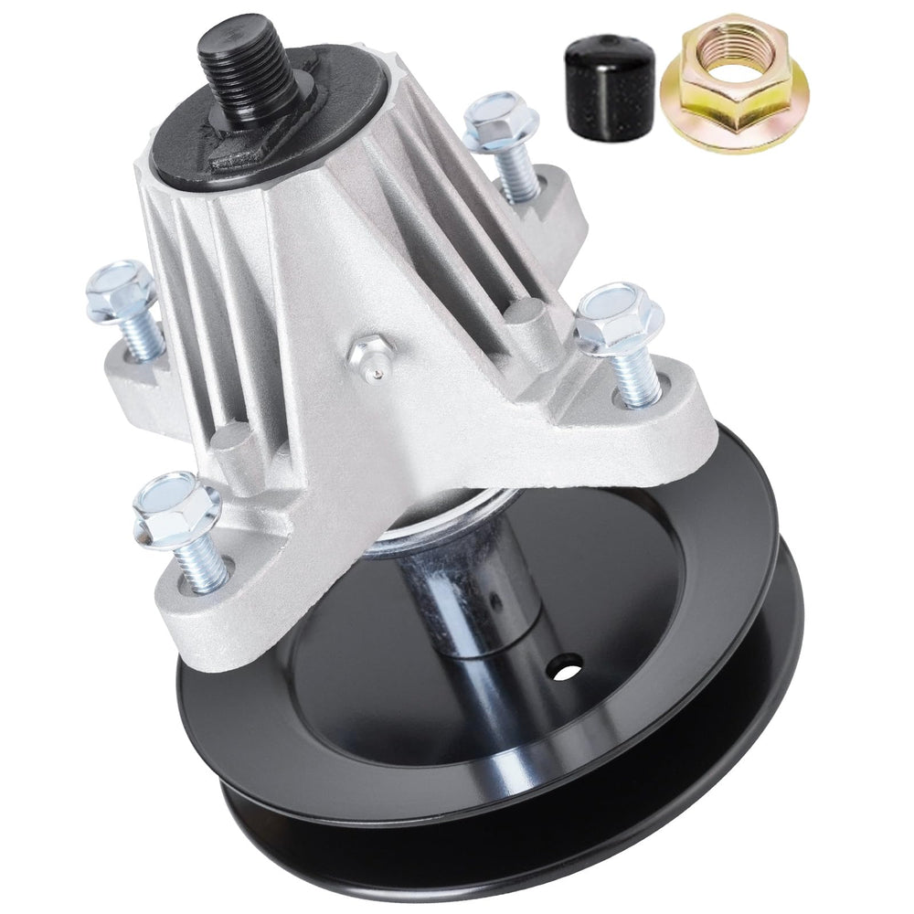 UIOWJC spindle front view showing mounting holes and robust construction benefit: precise fit