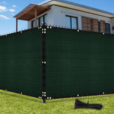 UIRWAY front view of 5x50ft green privacy screen showing coverage and color