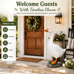 UKENEM goose staged on a porch offering instant farmhouse charm and guest greeting