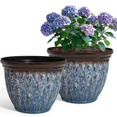 Ultym front view of 15-inch planter showing decorative finish and curb appeal