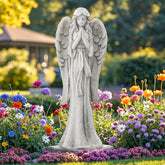 Ultym praying angel front view showing serene pose and garden focal benefit