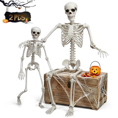 UMEELR front view of 5.4ft and 3ft skeletons showcasing realistic silhouette and presence