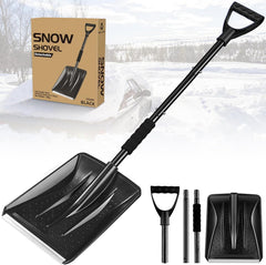 UMUACCAN front view of shovel ready for use, showing durable blade and handle benefits