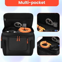 Undomip side zipper access revealing port access for Jackery Explorer 1000 V2 convenience