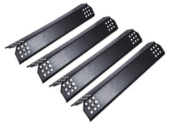 Unicook front view of four porcelain heat plates showing fit and finish, improves burner protection