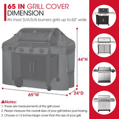 Unicook cover fitted on a gas grill showing snug, wrinkle-free protection