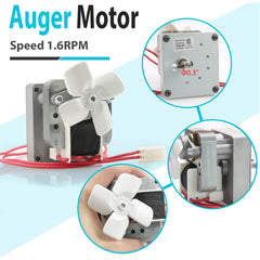 Unidanho auger motor close-up showing durable metal construction and torque