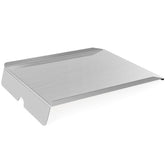 Unidanho front view of drip tray showing full fit and durable finish for reliable heat distribution