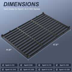 Uniflasy cast iron grate close-up showing texture for improved searing