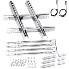 Uniflasy front packaging showing Char-Broil 4-burner replacement kit and model compatibility