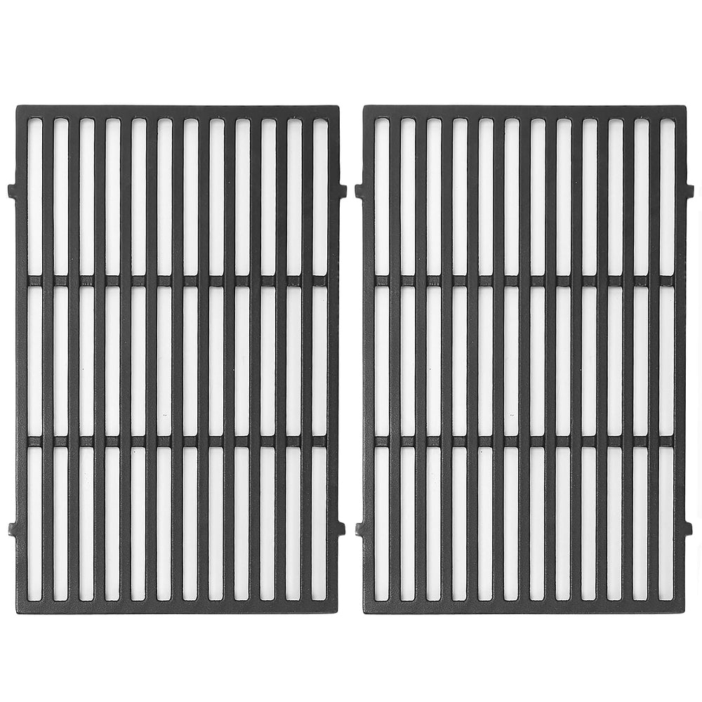 Uniflasy front view of replacement grates showing fit for Weber Genesis 300 and quick install benefit