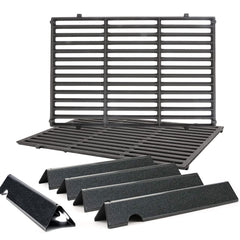 Uniflasy front packaging showing compatible Weber Genesis II 300-series and kit contents benefits