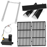 Uniflasy front view of full replacement kit showing all included parts for quick grill renewal