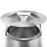 Uniflasy heat deflector front view showing fit and wider warmth