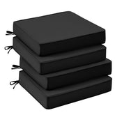 UNIKOME front view of cushion set showing neat black finish and piping for polished look