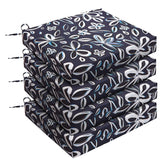 UNIKOME front view of all four navy white cushions showing coordinated set and comfort