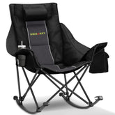 Unisakey chair front view showing stable seat and deep gray color for comfort