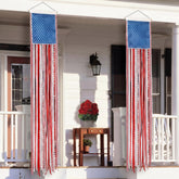Unittype banner front view showing stars and stripes, adds festive curb appeal