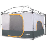 unp cube tent front view showing full 10x10 enclosure and quick shelter benefit