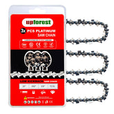 UPFOREST front view of three 20-inch chains clear labeling and fit details