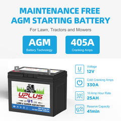 UPLUS battery beside a ruler showing dimensions for accurate fit verification