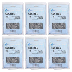 UpStart Components front packaging showing six 16-inch chains and model compatibility for easy storage