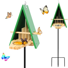 UQM front view of butterfly house showing entrance and natural look, attracts butterflies
